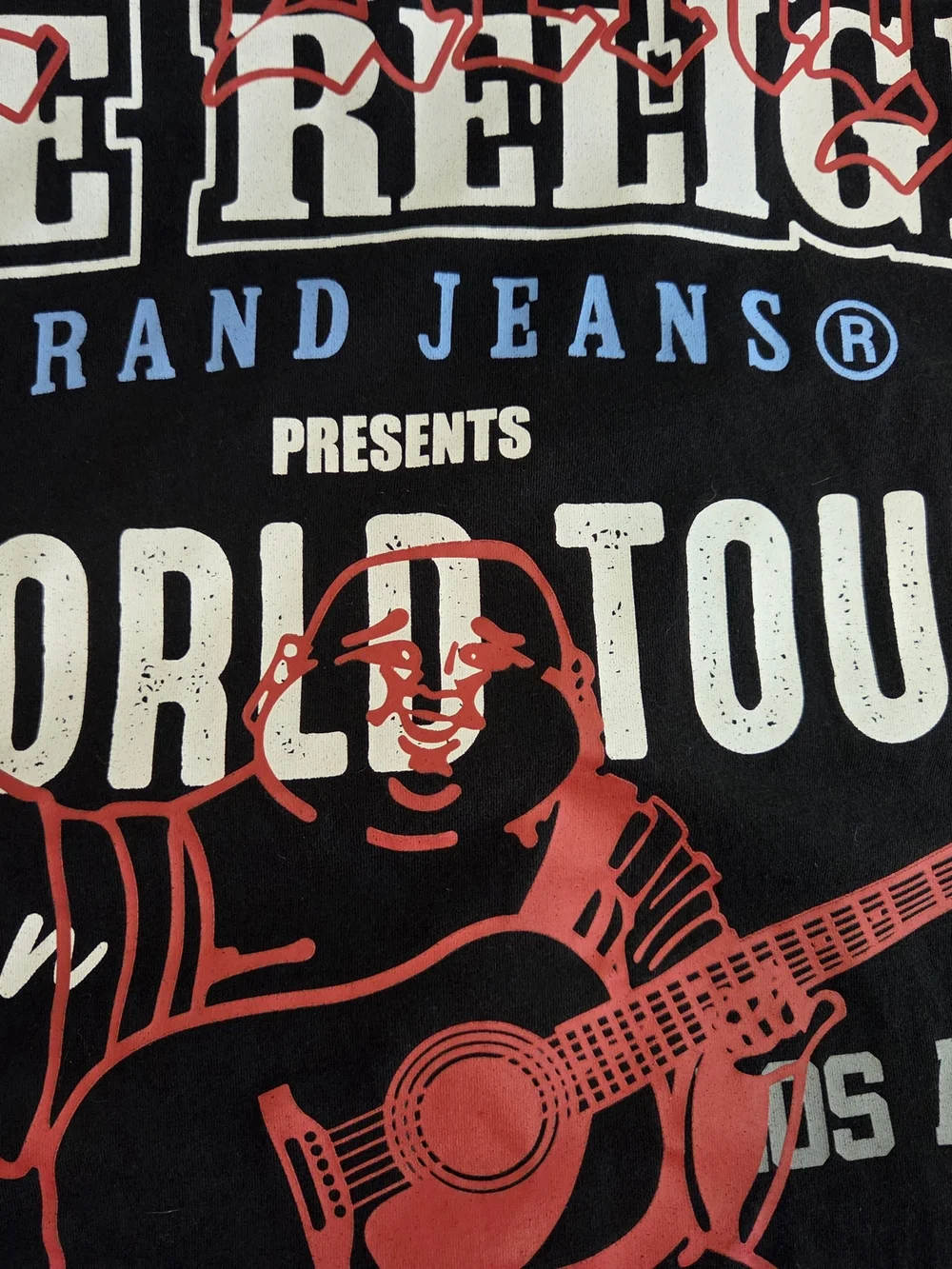 True Religion Shirt Mens Medium World Tour Graphic Streetwear